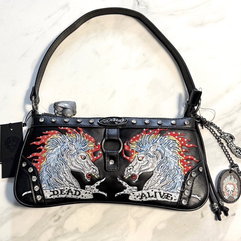Ed Hardy | Bags | Ed Hardy Y2k Mcbling Rhinestone Dead Or Alive